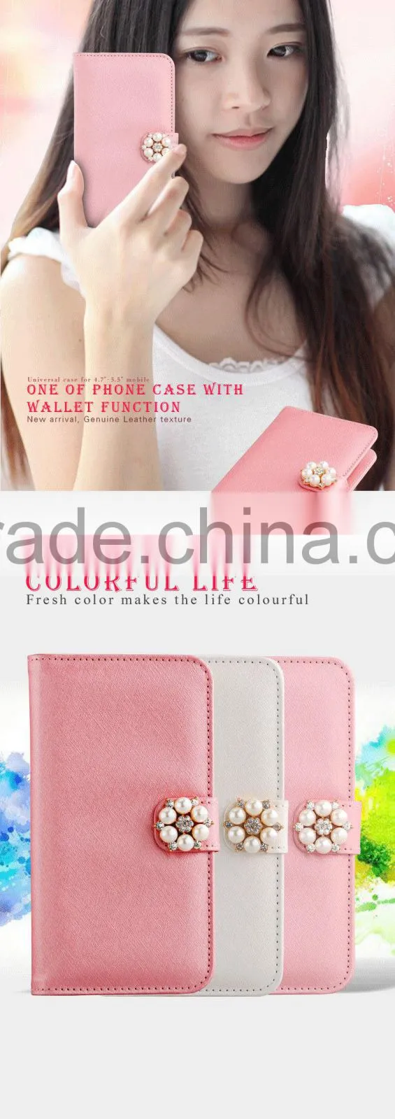 Hot Selling Best Price wallet card holder Universal Leather Case