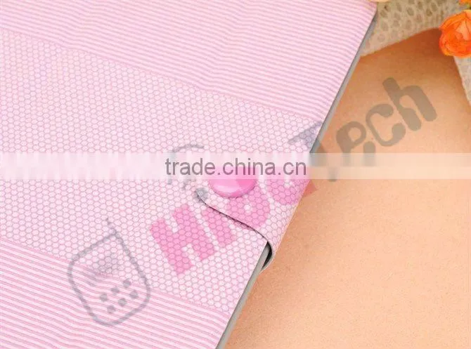 Wholesale Fashion Buckle Case for iPad Mini,Fashion 3 Fold Buckle Book Style Leather Case for iPad Mini