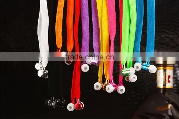 3.5mm Jack Earphones Shoelace Earphones China Wholesale Promotional OEM Design