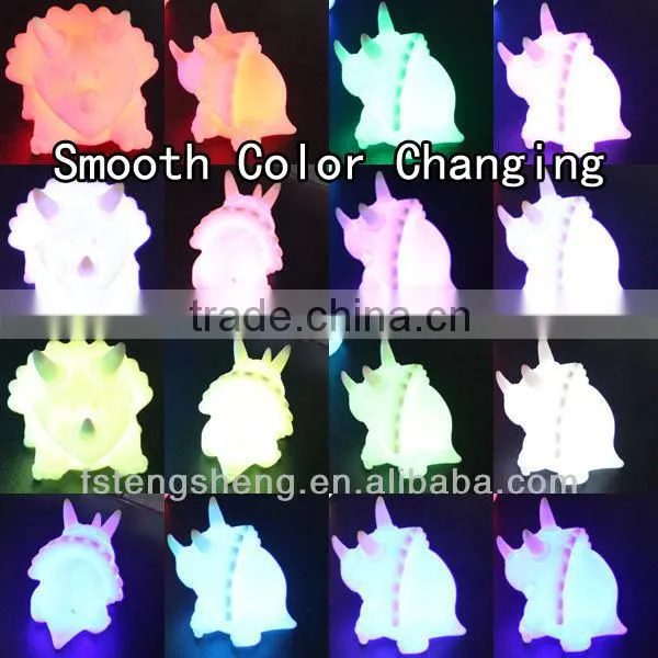 Different design pvc decorative multicolor changing led night light