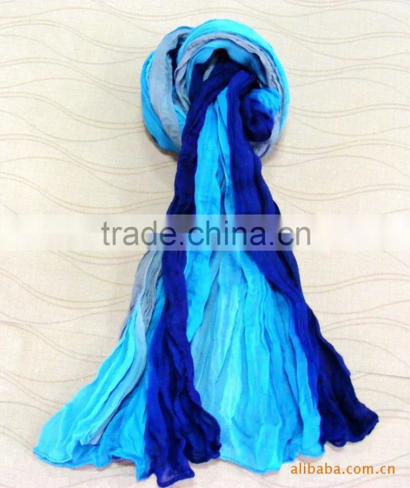 polyester crinkle fashionable voile scarf