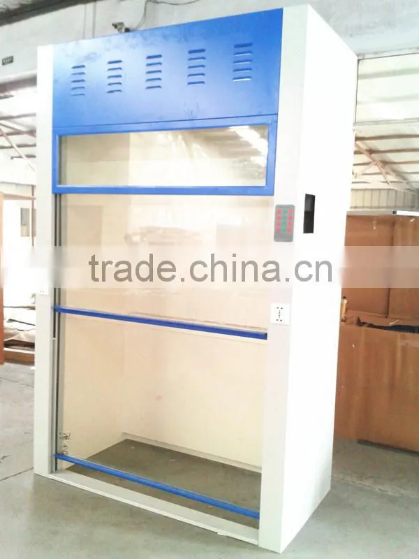 Lab fume hood with flue pipe
