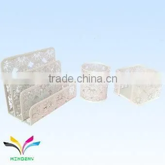 School and office stationery wholesale magazine file folder embossing wire desktop documents storage shelf