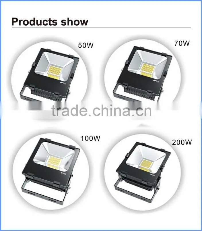 High power SMD Bridgelux led outdoor lighting led flood light 200w with Meanwell led driver