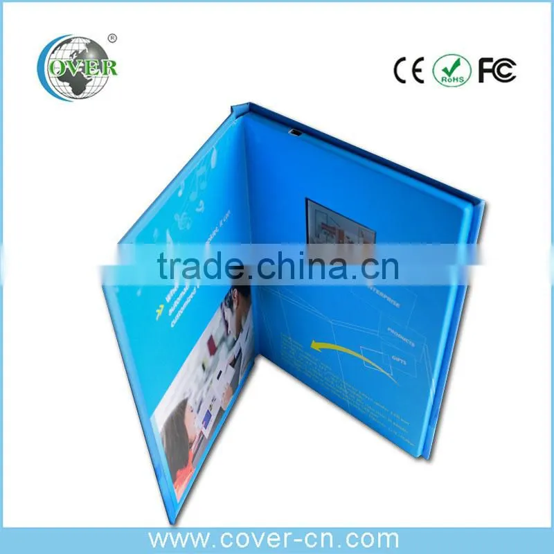 Invitation lcd video greeting card/lcd video brochure card/lcd screen greeting card