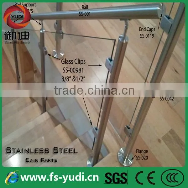 UK Modern attractive steel glass stairs manufacture