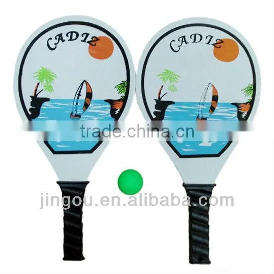 Wooden Beach Paddle Colorized Beach Racket Racket