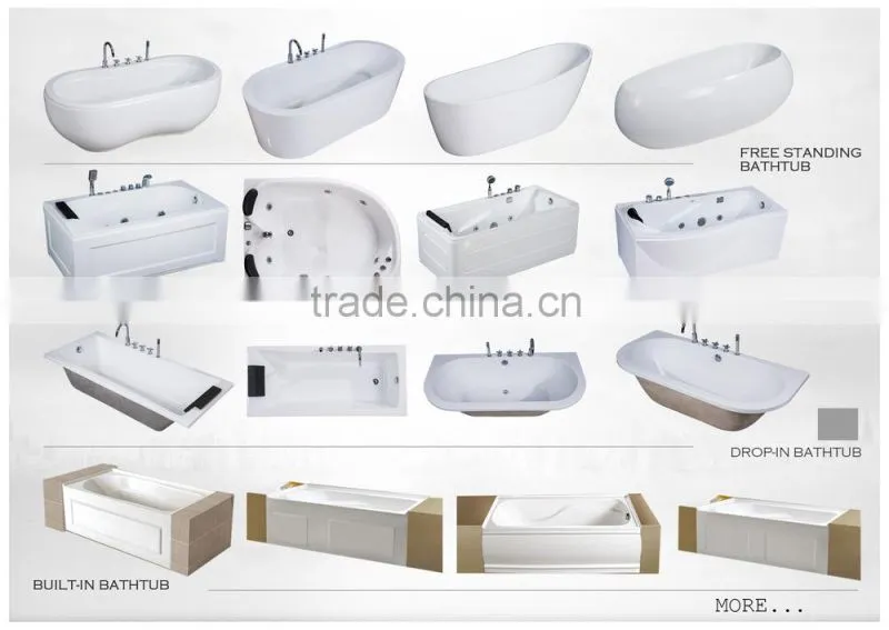 North America market UPC/cUPC certified 3 side aclove tile flange shower tray, fiberglass shower base, usa standard shower base