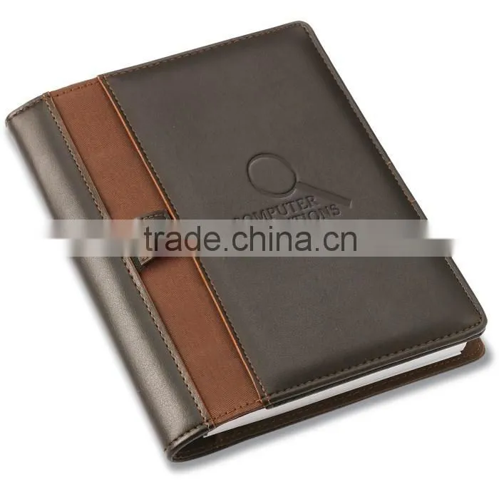 2015 new design PU leather notebook with elastic band