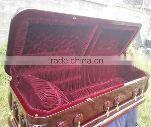 Mahogang material imported from US luxury solid wood funeral coffin casket