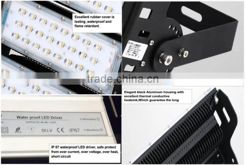 2016 trendy wall pack 200W black aluminum LED tunnel lights with Lens