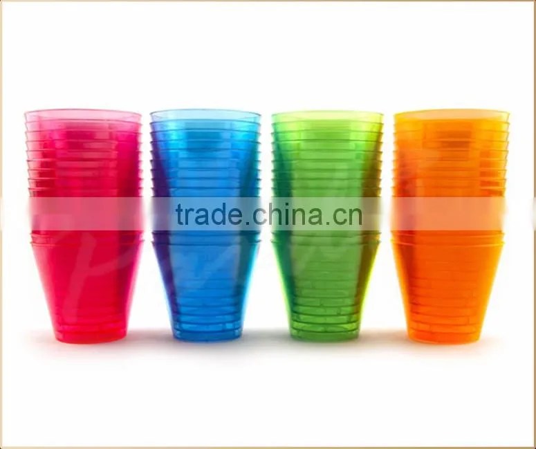 Party 1oz neon disposable plastic shot glasses assoeted colors
