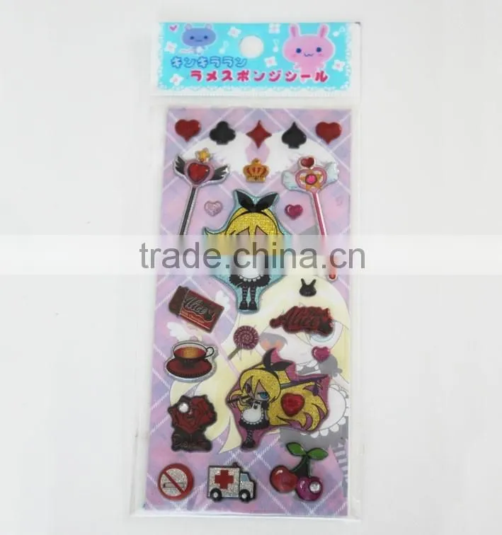 customized puffy sticker,home decoration puffy sticker