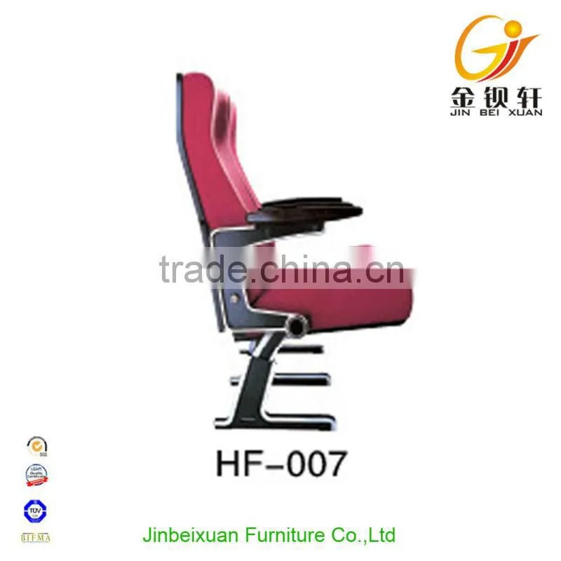 High-back folding concert hall chair with armrest