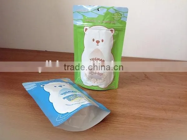 plastic packaging bag for yogurt snacks