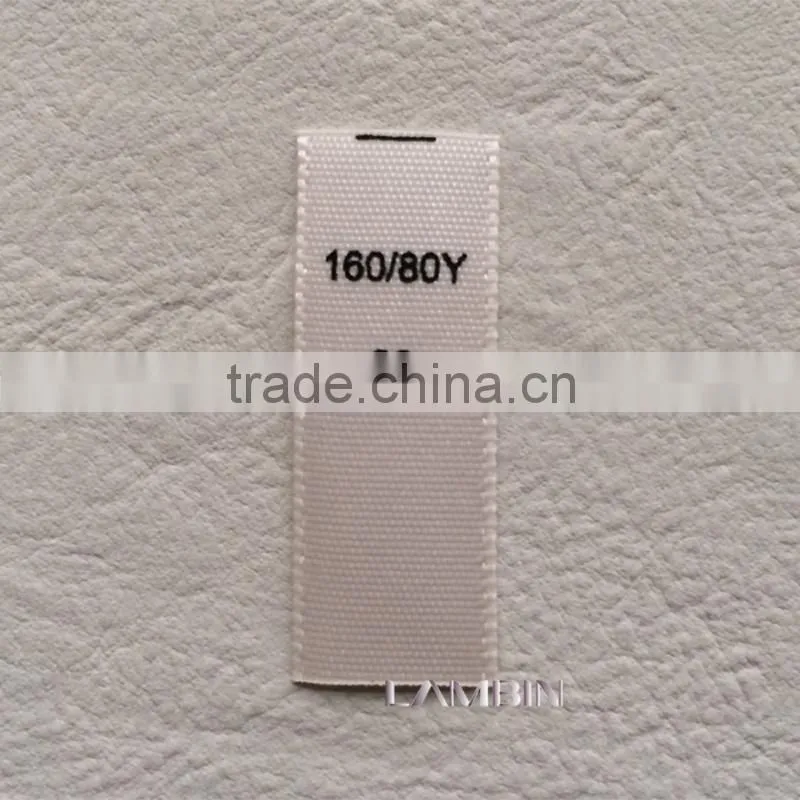 Printed main mark size label tag for women's G-string panties