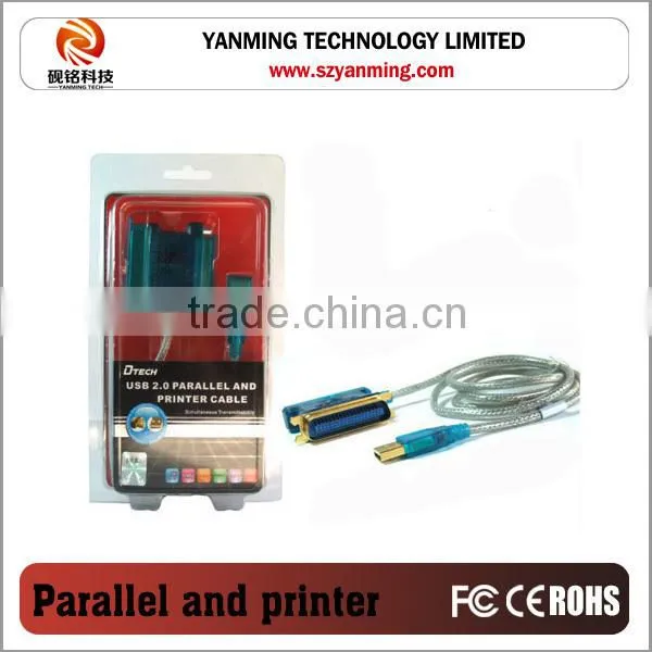 usb to 1284 parallel DB25 CN36 printer interface cable for computer to printer