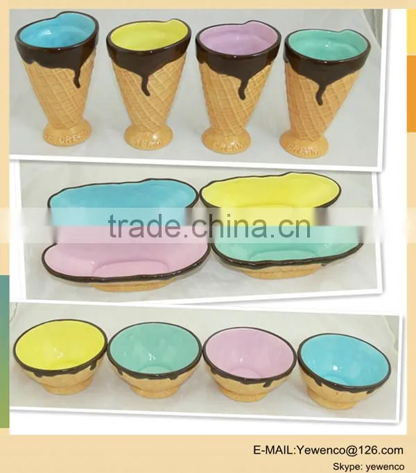 ceramic ice cream dish