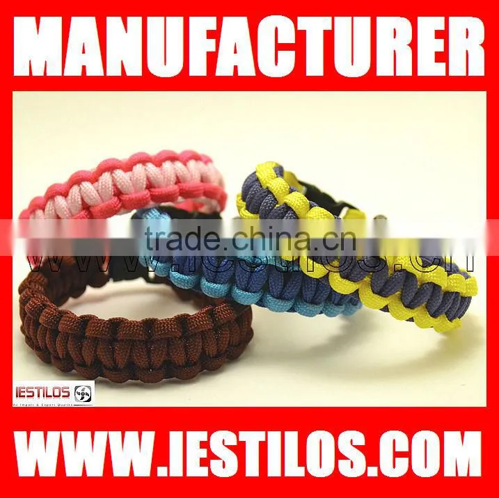 wholesale 550 paracord bracelet with paracord whistle buckle