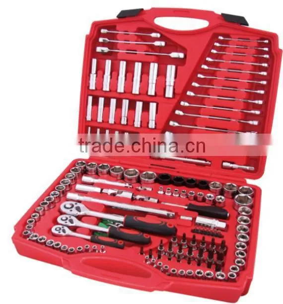 High Quality 150PCS 1/4" & 1/2" & 3/8" DR. Socket Wrench Set China Wholesale