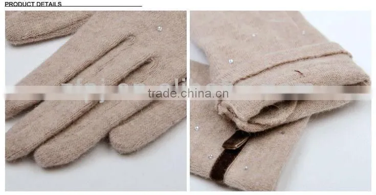 Fashion Bowknot Lady Wool glove