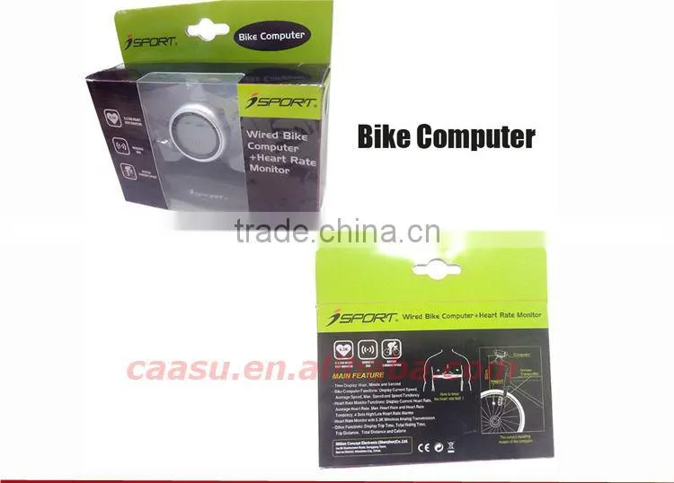 wireless bicycle computer waterproof large LCD display shows speed distance calorie time