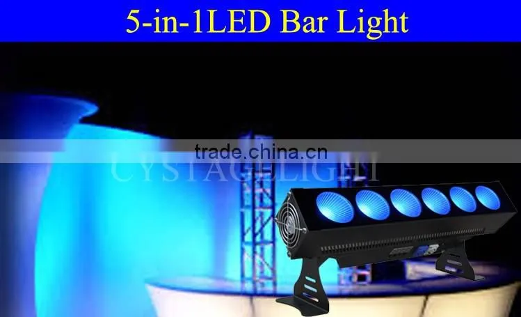 6x25W RGBWA 5 IN 1LED Bar Light Wall Wash Light