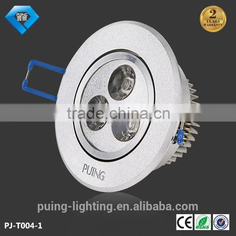 7*1w round led ceiling light silver surface led light fixture