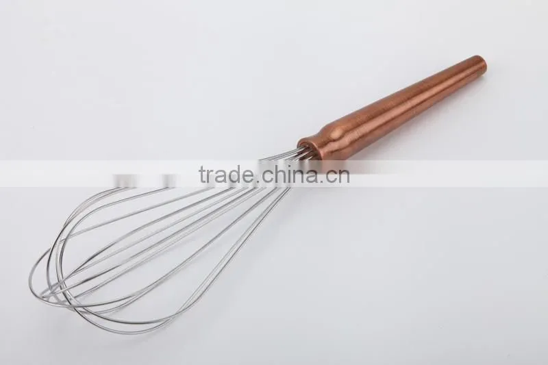 6 wires eeg beater whisk with coppering handle