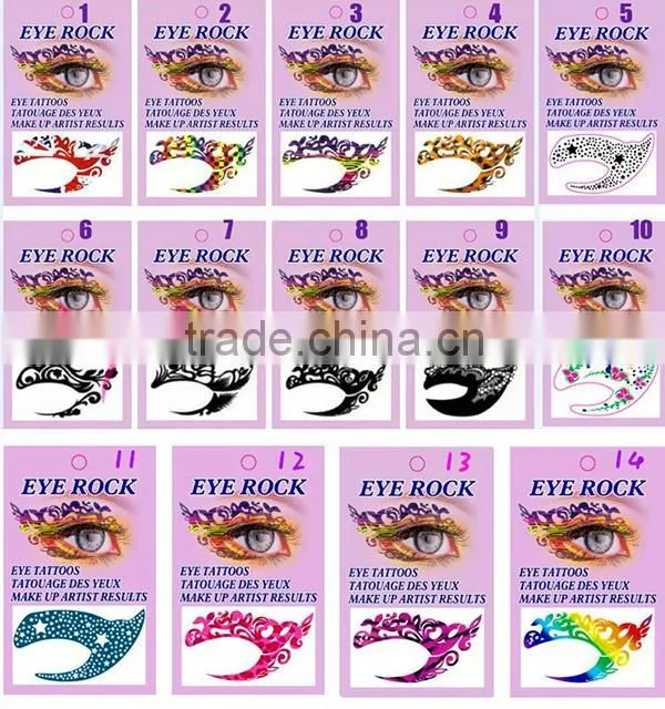 2015 hot sale temporary eye rock tattoo,water transfer eye tattoo