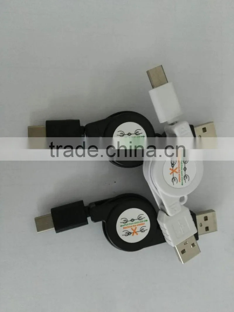 Retractable type c cable