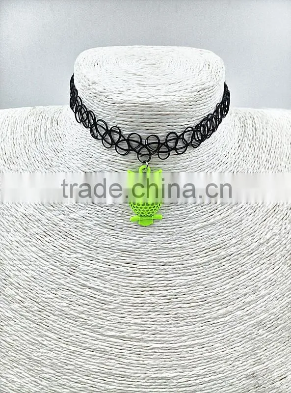 2015 Fashion Hot Sale Plastic Elastic Tattoo Necklace