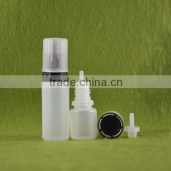 pure nicotine 10ml pe bottle with childproof and tamperproof cap