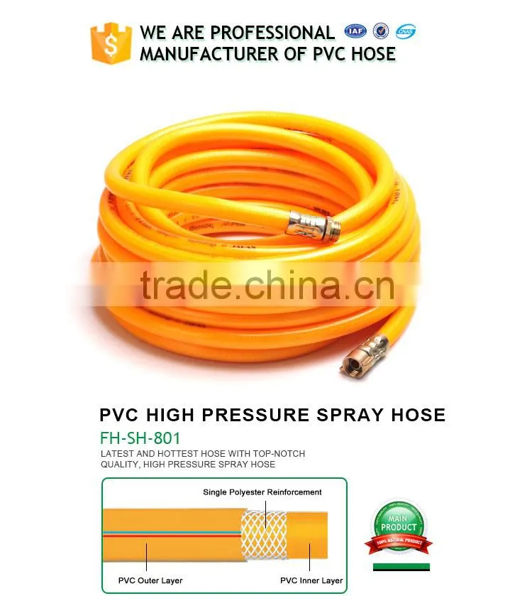 Manufacturer Supply high pressure Pvc hose pipe for agricultural farmyard
