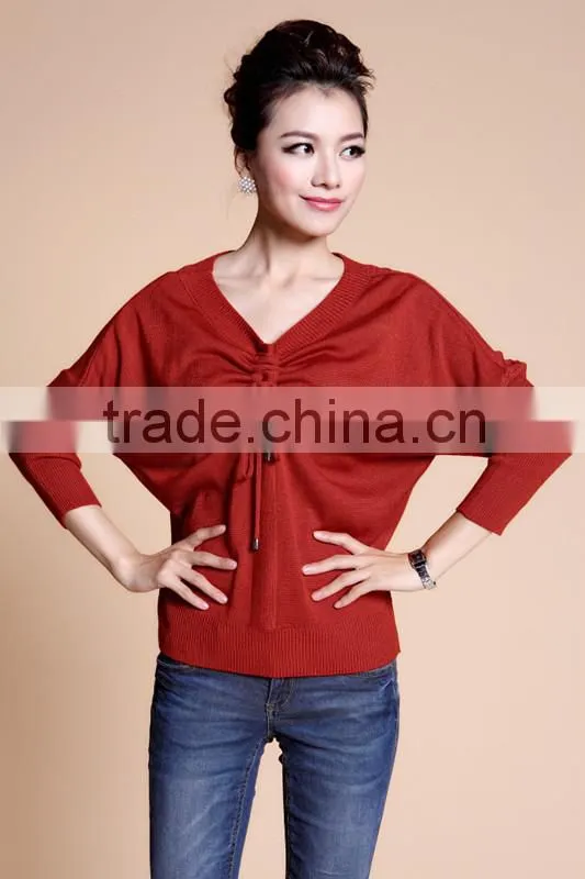 ladies batwing knitted sweater