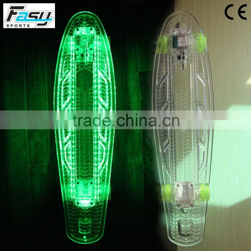 Fasy professional LED skateboard with PP material