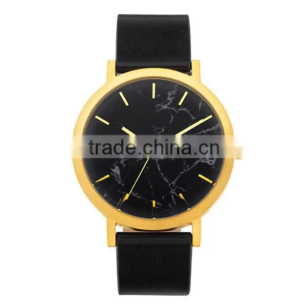 Gold plating the horse style watch , marble dial horse style watch