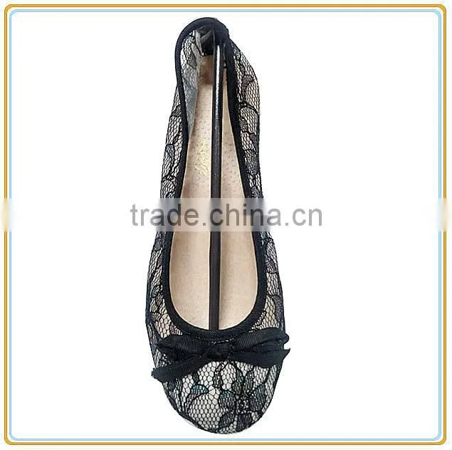 2015 new design girl sexy lace ballerina women soft sole no lace casual shoes