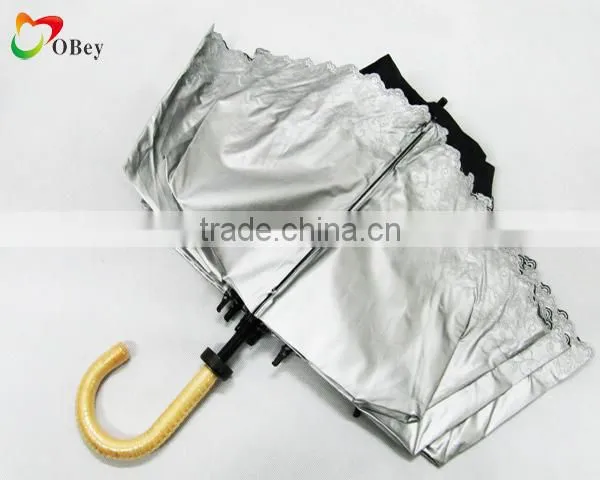 UV resistance big umbrella with rattan handle