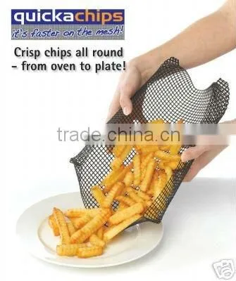 Heat resistant non-stick mesh baking sheet,Ideal for cooking oven chips,garlic bread ,pizza