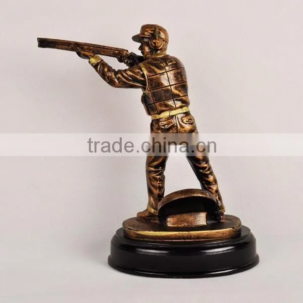 Resin shooting sport trophy cup in resin crafts