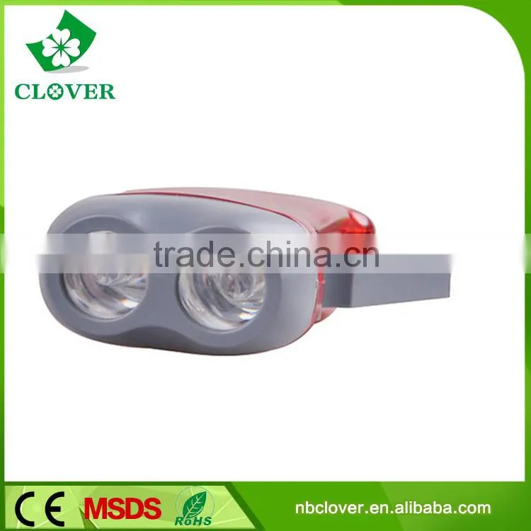 Energy saving ABS material 2 led hand crank dynamo flashlight
