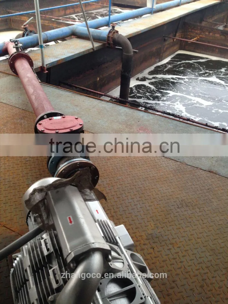 wastewater treatment using 3RB 3 stages 4KW ring blower