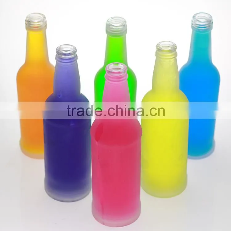 wholesale 750ml wine bottles decal glass spirit bottle hith thin frosted liquor bottles