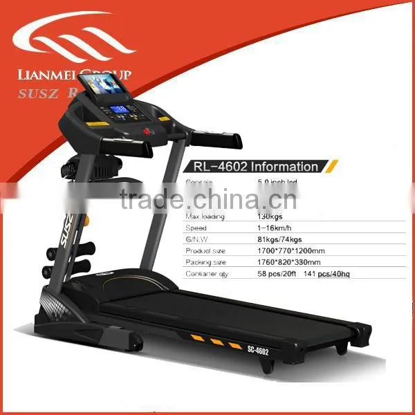 low noise DC drive motor with 2.0hp continous use home use treadmill
