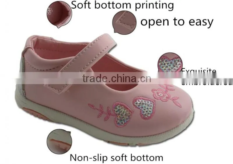 2016 new fashion brand no name embroidered safety baby shoe made in China