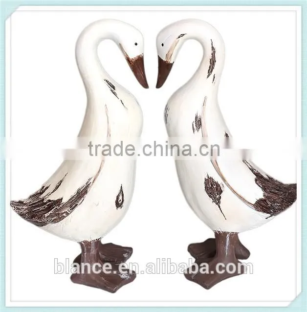 3d handmade resin swan figure for decoration