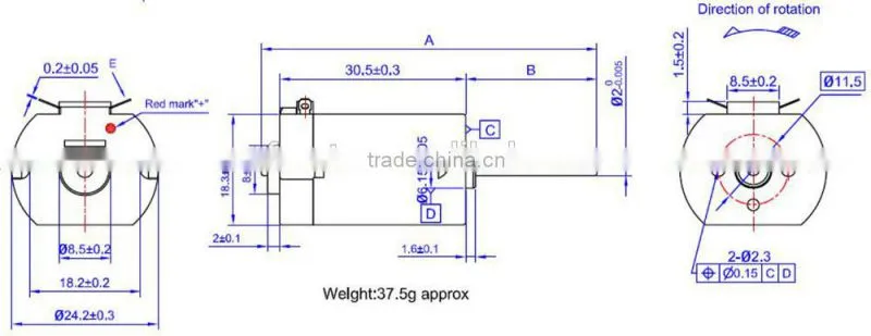 Small Flat Electric Motor4000-10000RPM FC-280A
