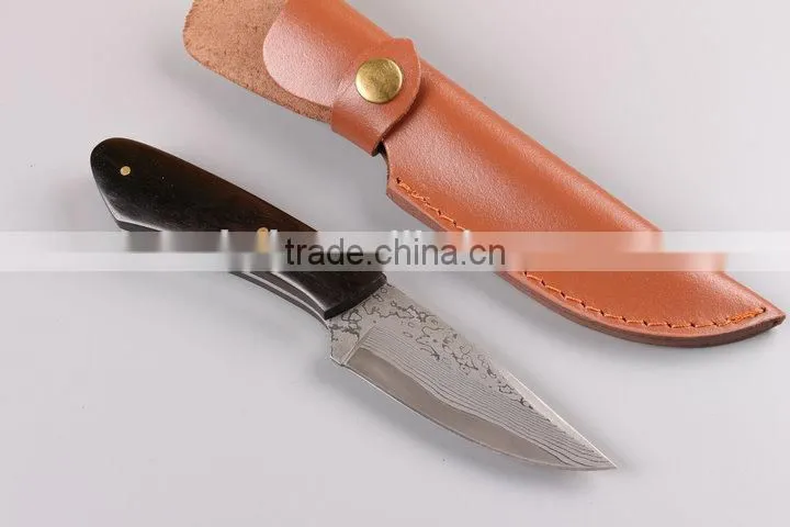 OEM Damascus black fixed blade hunting knife blanks UD402329