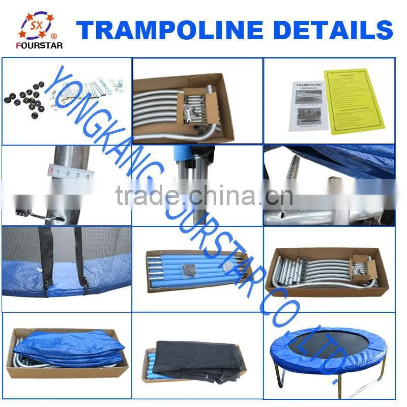 Fourstar outdoor fitness trampoline 16FThas safety net with low price and high quatity